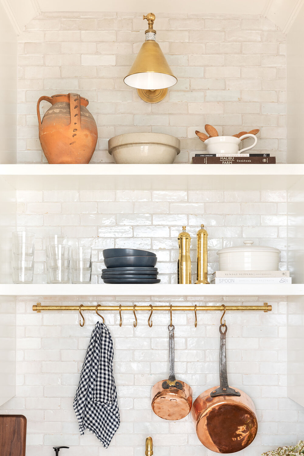 Clé’s       Weathered White Zellige Tile    in    The McGee Home Pantry.