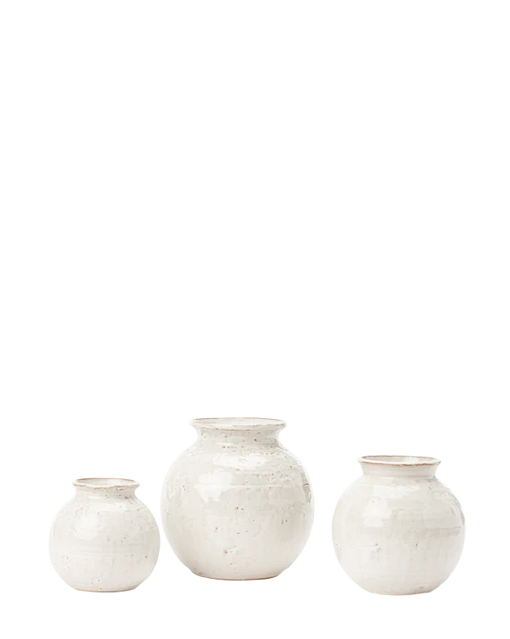 rounded ceramic vase