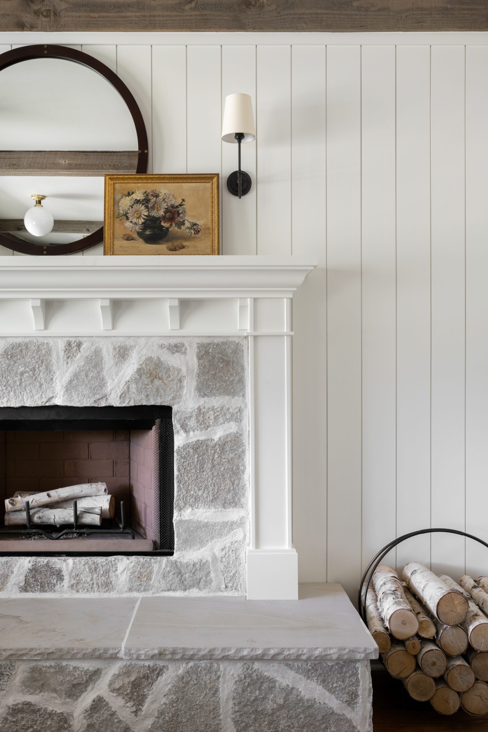 The Historic Charleston Remodel living room fireplace