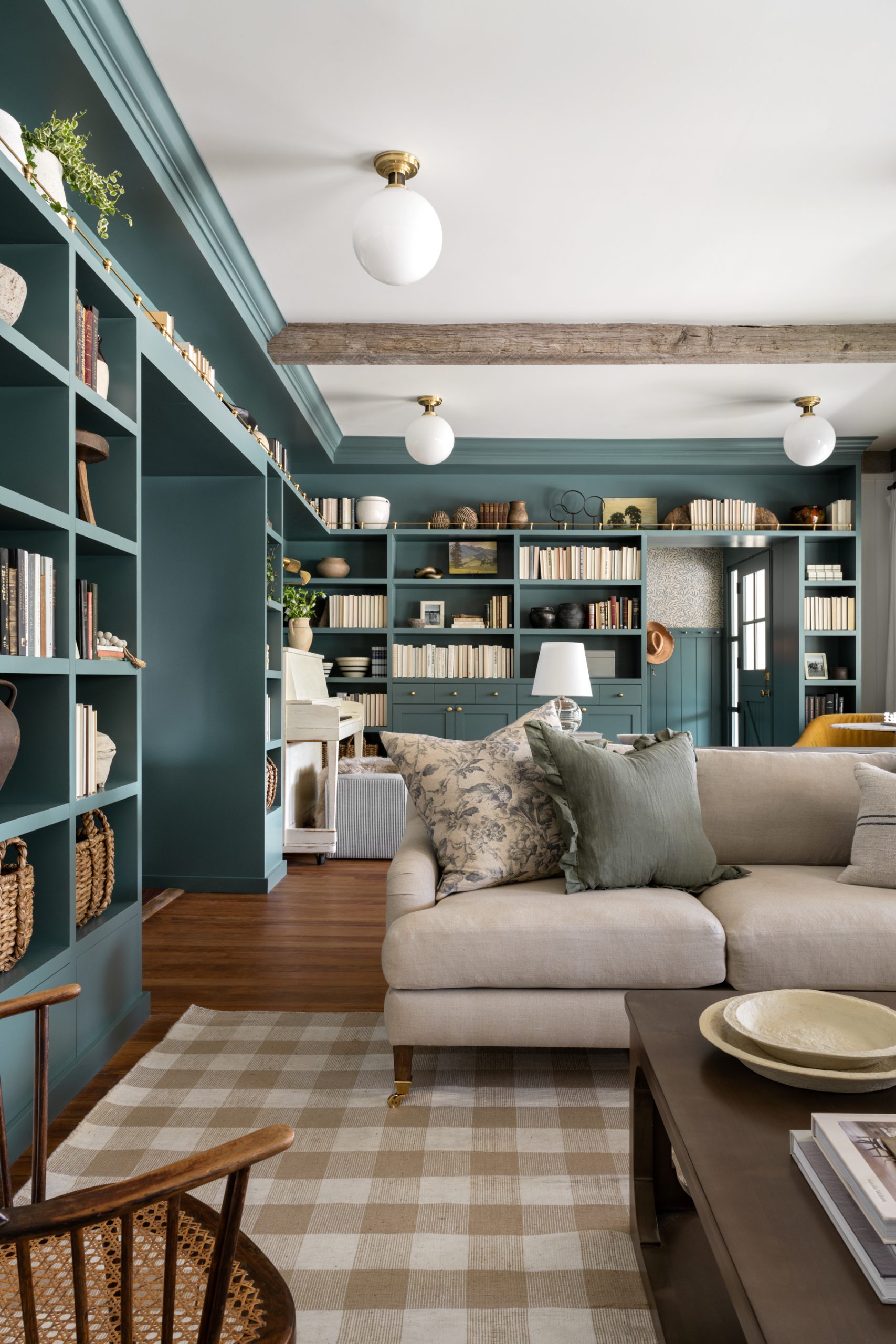 The Historic Charleston Remodel living room and library
