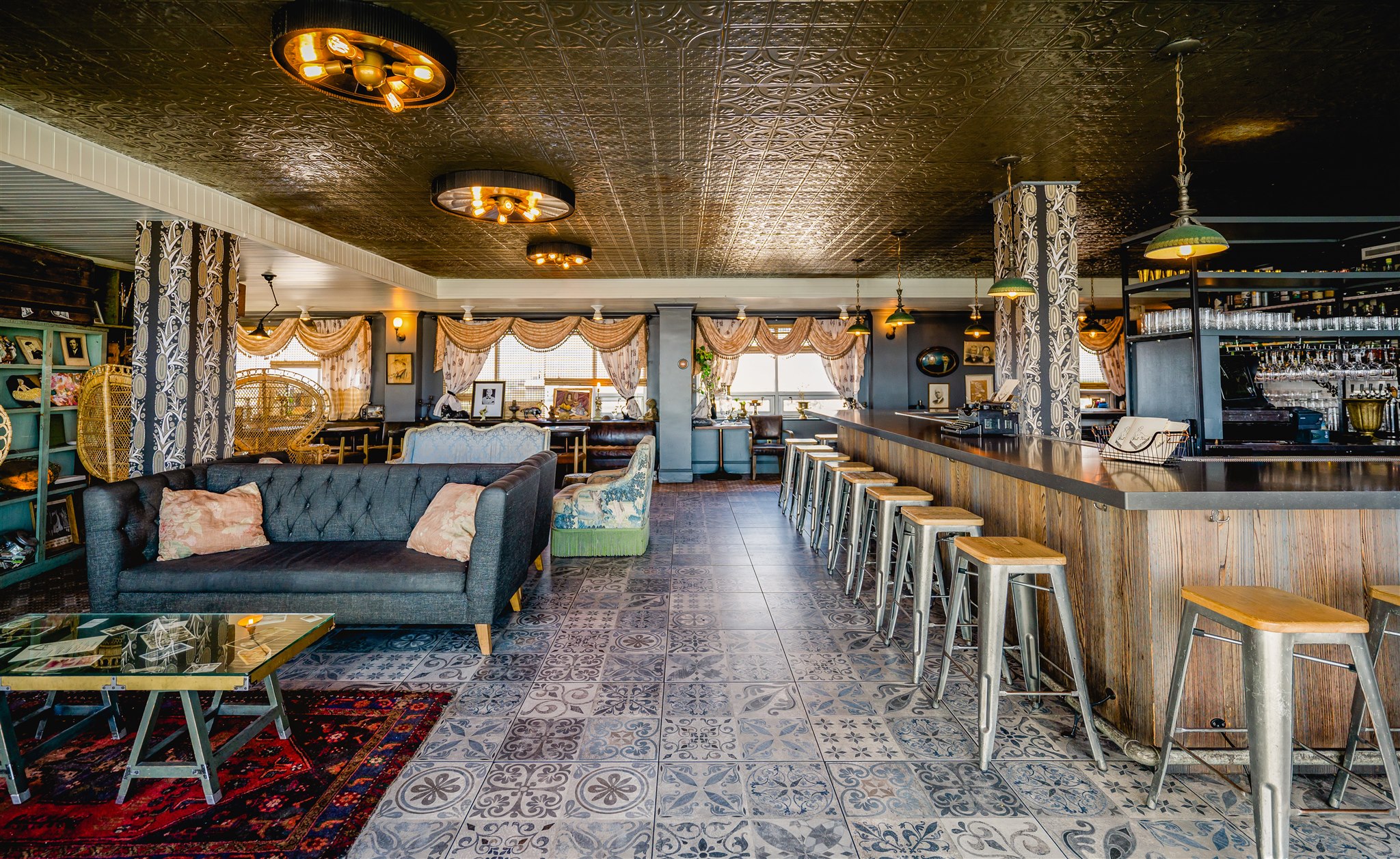 Pontchartrain Hotel bar with mosaic tile