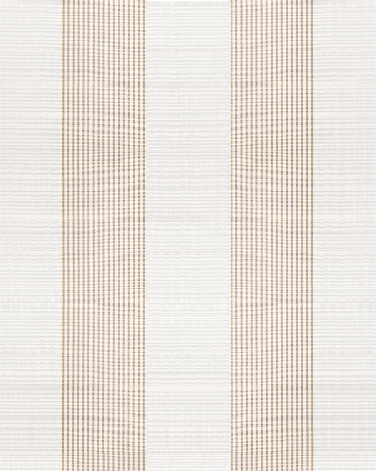 Striped wallpaper - the Leah Striped Sisal Wallpaper, designed with vertical beige stripes on a white background from Studio McGee.